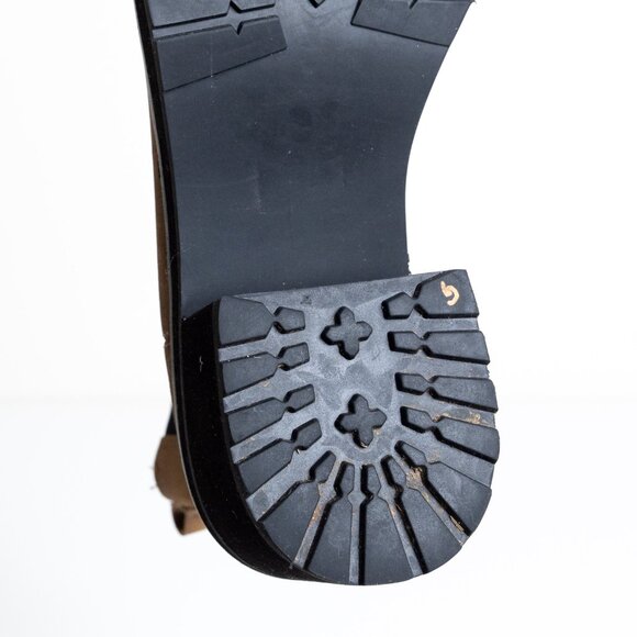 Madewell The Carina Platform Chelsea Boot Leather Brown Burled Wood - Picture 11 of 13